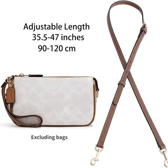 Versatile Brown Microfiber Leather Purse Strap - Replacement for Handbags - Picture 2 of 6